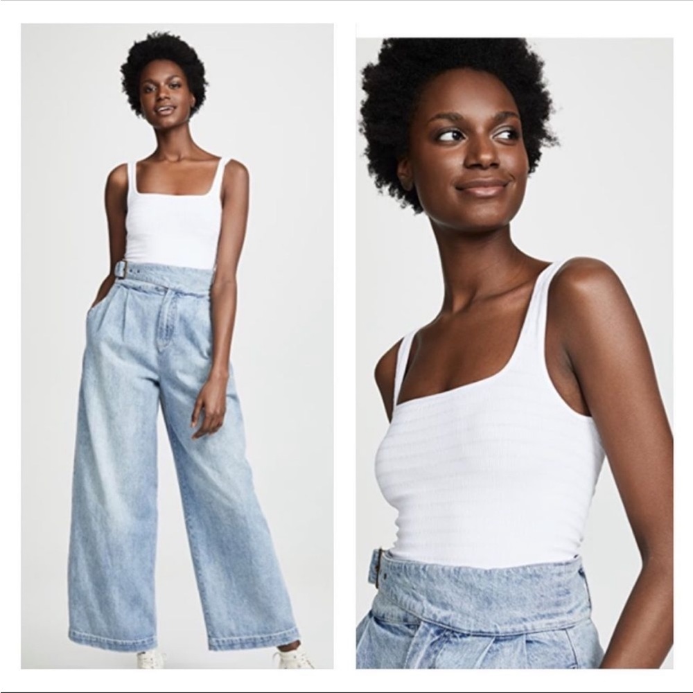NWT Free People Intimately Square One Seamless Cami in White